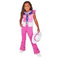 Rubies Barbie Cowboy Klassisches Kostüm für Mädchen und Jungen, digital bedruckter Jumpsuit in Rosa mit Hut, offizielle Barbie Mattel für Karneval, Halloween, Geburtstag, Weihnachten