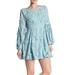 Free People Dresses | Free People Ruby Lace Dress Sea Fog Long Sleeve Size Xsmall | Color: Blue/Green | Size: Xs