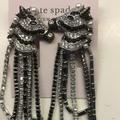 Kate Spade Jewelry | Kate Spade New Zebra Rhinestone And Pearl Chandelier Earrings | Color: Black/Silver | Size: 3-1/4" Drop