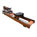 Rowing Machine/Commercial Mute Dual-Track Water Resistance Rowing Machine/Household Rowing Machine/Full Body Exercise Fitness Equi(Physical Exercise) (Brown 213 * 52 * 56cm) (Brown 213 * 52 * 56cm)