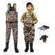 HISEA Kids Chest Waders Neoprene Fishing Waders for Toddler & Children Youth Duck Hunting Waders for Kids with Boots