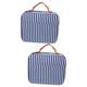 FRCOLOR 2 x Makeup Storage Bag Cosmetic Bag Large Toiletry Bag for Women Cosmetic Pull Bag Makeup Organiser Bag Travel Bag Toiletries Hanging Wash Bag, blue, 31X29X9CM