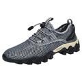 Mesh Sports Shoes Men's Hiking Shoes Lightweight Shoes Men's Trainers Soft Non-Slip Running Shoes Trainers Men Black 43 Casual Shoes Breathable Sports Shoes Men 44 Trekking Shoes, gray, 9 UK