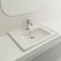 BOCCHI Taormina 19" Fireclay Rectangular Dual Mount Bathroom Sink w/ Overflow in White | 6.5 H x 26 W x 19 D in | Wayfair 1007-001-0126