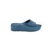 Lemon Jelly Sandals: Slip-on Platform Minimalist Blue Print Shoes - Women's Size 40 - Open Toe