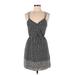 Forever 21 Contemporary Casual Dress - Mini V-Neck Sleeveless: Black Dresses - Women's Size Medium