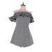 Urban Outfitters Casual Dress - Mini Off The Shoulder Short sleeves: Gray Plaid Dresses - Women's Size 8