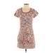 Hot & Delicious Casual Dress - Mini Scoop Neck Short sleeves: Pink Dresses - Women's Size Small