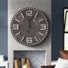 Trent Austin Design® Oversized Merrionette 42" Wall Clock Wood in Black | 42 H x 42 W x 3 D in | Wayfair C5909EA5B852449396A301E627AD0767