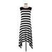 Vince Camuto Casual Dress - Midi: Black Stripes Dresses - Women's Size Medium