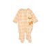 Carter's Long Sleeve Outfit: Tan Grid Bottoms - Size 3 Month