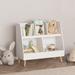 Isabelle & Max™ Aliyas Bookcase Wood in Brown/White | 28.54 H x 31.5 W x 13.3 D in | Wayfair 4550EAABACF94C89AAF60A6A6F469A7A