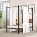 17 Stories Twin Size 4-post Canopy Bed Frame Rustproof Metal Noise-free w/ Foot Pads Metal in Black | 75 H x 62.5 W x 83 D in | Wayfair