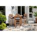 Willow Creek Designs Monterey Solid Wood Bar Set w/ Stools Wood in Brown/White | 40 H x 42 W x 42 D in | Outdoor Furniture | Wayfair