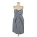 Polo by Ralph Lauren Casual Dress - A-Line Sweetheart Sleeveless: Blue Print Dresses - New - Women's Size 10