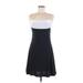 DressBarn Casual Dress - A-Line: Black Color Block Dresses - Women's Size 6