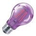 Philips 568881 - 4A19/PER/PURPLE/G/E26/ND 4/1PF Colored Standard LED Light Bulb