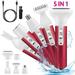 5-in-1 Painless Shaver for Women Waterproof Rechargeable Electric Razor Cordless Bikini Wet Dry Trimmer Hair Remover for Legs Underarms Eyebrow Face Body Rose Red