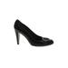 Stuart Weitzman Heels: Pumps Stilleto Cocktail Black Print Shoes - Women's Size 8 1/2 - Round Toe