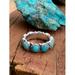 Natural Kingman Turquoise & Sterling Silver Eternity Band