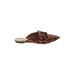 Bamboo Mule/Clog: Brown Leopard Print Shoes - Women's Size 8 - Pointed Toe