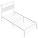 Gezen Metal Twin Bed Frame with Storage Headboard for Kids, 12” Heavy Duty Single Platform Bed Frame for Boys Girls Adults