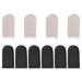 NUOLUX 10Pcs Wear-resistant Finger Covers for Adults (6Pcs Black 4Pcs White)