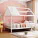 Full Size Wood House Bed with Fence for bedroom, dorm, boys, girls, adults