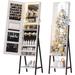 Mirror Jewelry Cabinet with Lights - 14.5"D x 16.5"W x 62.2"H