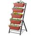 5 Tiers Vertical Raised Garden Bed Metal Elevated Herb Planter Box Vegetable Flower Planters for Patio Deck Outdoor Indoor