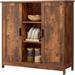 Storage Cabinet with 2 Doors and 4 Storage Shelves - 11.8"D x 35.4"W x 31.7"H