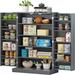 Storage Cabinet with Doors and Adjustable Shelves - 12"D x 23.62"W x 41"H