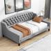 Modern Luxury Tufted Button Daybed - Twin Size, Gray/Beige - Elegant and Multifunctional