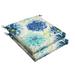 Outdoor Living and Style Gardenia Seaglass Floral Square Outdoor Chair Cushion - 20 - Blue and