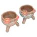 2pcs Stump Planter Planter Pot Ceramic Flower Pot Vintage Bonsai Planter Pot Container.8x9.8cm Terra Cotta Pots