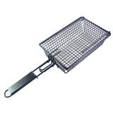 Dazzduo Grill Basket Barbecue Removeable Wooden Handle BBQ Barbecue Tool Fish Steak Fish Steak Meat Lid Metal Barbecue BBQ Barbecue Tool Barbecue Tool Fish Removeable Wooden Handle Barbecue