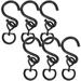 6 Pcs Rotatable Clasp Plant Hanger Hanging Flowerpot Hooks Rotary Metal Clothing Rack Heavy Duty for Plants Clothes