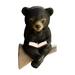 Brenberke Solar Charging Baby Bear&Koala Reading Book Sculpture Resin Animal Statue Outdoor Decoration With Solar LED Lights Yard Art Sculpture For Yard Patio Porch Decoration