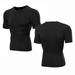 1PCS Men s Compression Shirts Athletic Short Sleeve Gym T-Shirt Running Tops Athletic Base Layer Undershirts Body Shaper Athletic Workout Shirt Sports T-Shirts Tops Black 3XL