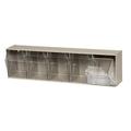 Quantum Storage Clear Tip Out Bins - Ivory - 5.25 x 23.62 x 6.5 in.