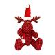 Uuszgmr Deer Doll Ornament Portable Realistic Christmas Doll Ornament Red And Black Plaid Fabric Deer Figurine Christmas Decoration Supplies 32x22cm Winter Holiday New Year Xmas Decals