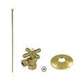 Trimscape Toilet Supply Kit - Combo 0.5 in. IPS x 0.38 in. Compression Outlet Brushed Brass