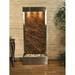 Harmony River Flush Mount Stainless Steel Brown Marble Wall Fountain