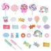 Fake Candy Set 29Pcs Plastic Candy Sweets Resin Colorful Simulation Toy DIY Plastic Candy Sweets Sugar Simulation Food for DIY Crafts Ornaments