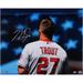 Mike Trout Los Angeles Angels Autographed 16" x 20" National Anthem Photograph