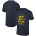 Men's Ripple Junction Heather Navy The New Day Rock And Roll Graphic T-Shirt