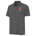 Men's Antigua Heather Black Martin Truex Jr Par 3 Polo