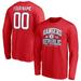 Men's Fanatics Branded Red Texas Rangers Personalized Hometown Legend Long Sleeve T-Shirt