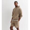 Men's Stone Jersey Cargo Shorts New Look