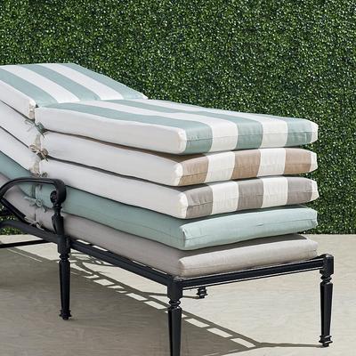 Knife-edge Outdoor Chaise Cushion - Seasalt, 75"L x 23"W - Frontgate